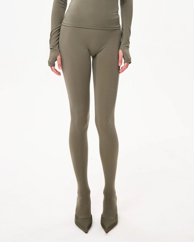Footed Legging | Dusty Olive