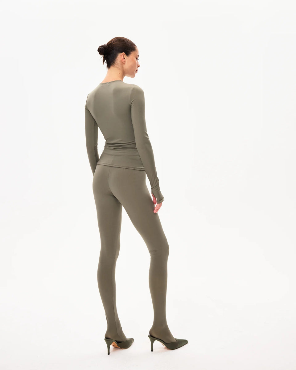 Footed Legging | Dusty Olive