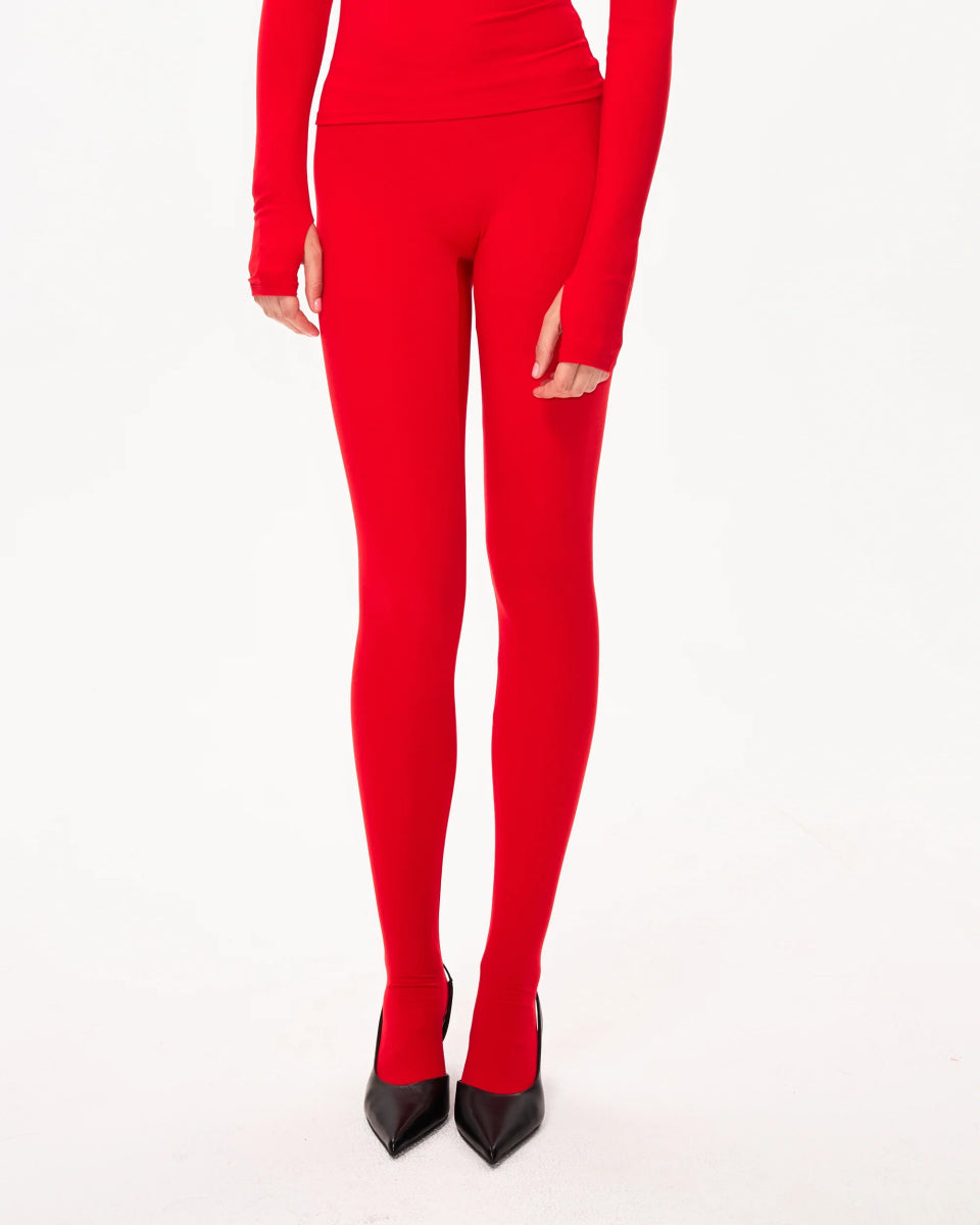 Footed Legging | Scarlet