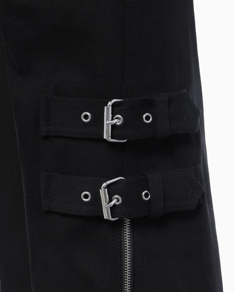 High Rise Denim Trousers | Black