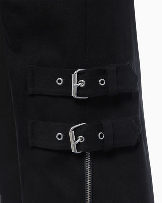 High Rise Denim Trousers | Black