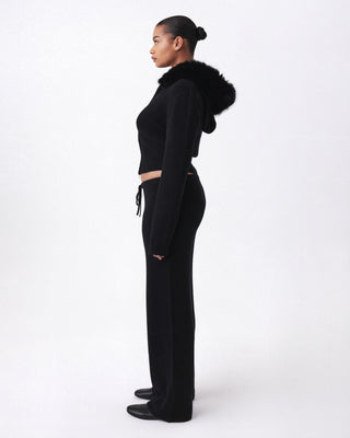 Downtown Zip Up Sweater | Black