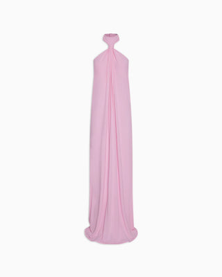 Knotted Halter Gown | Powder Pink