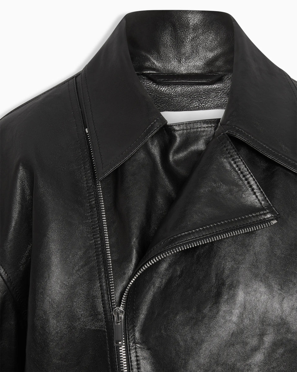 Leather Moto Jacket | Black