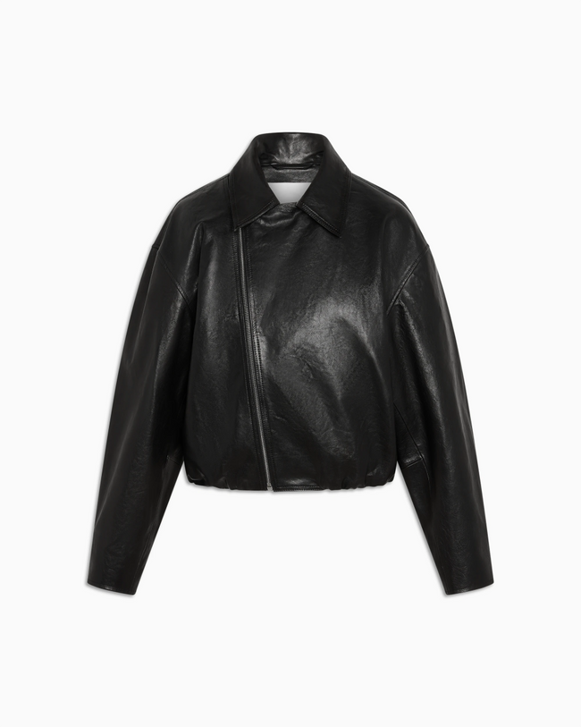Leather Moto Jacket | Black