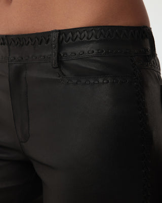 The Perfect Low-Rise Pant | Black Leather