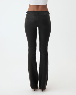 The Perfect Low-Rise Pant | Black Leather
