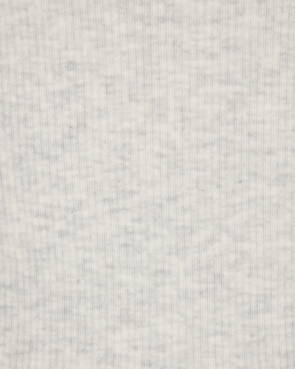 Long Sleeve Ribbed Tee | Light Heather Grey