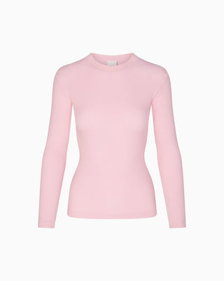 Long Sleeve Ribbed Tee | Orchid Pink