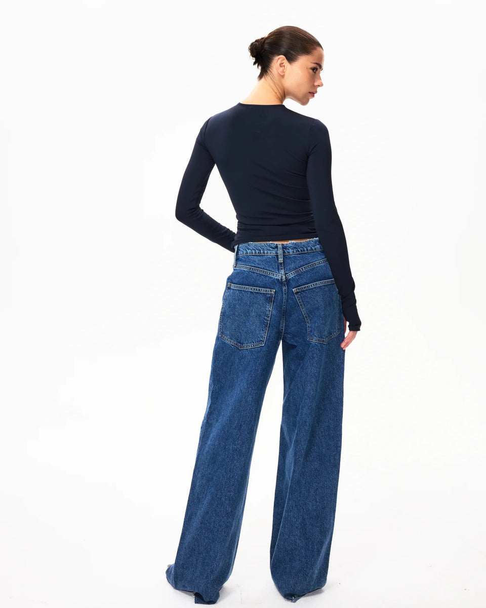 Long Sleeve Thumb Hole Tee | Midnight