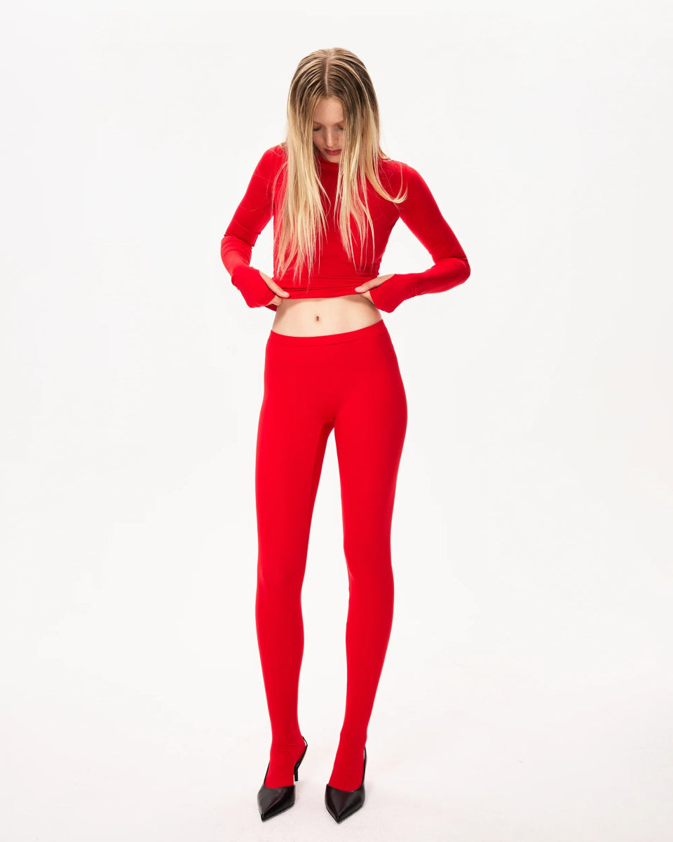 Long Sleeve Thumb Hole Tee | Scarlet