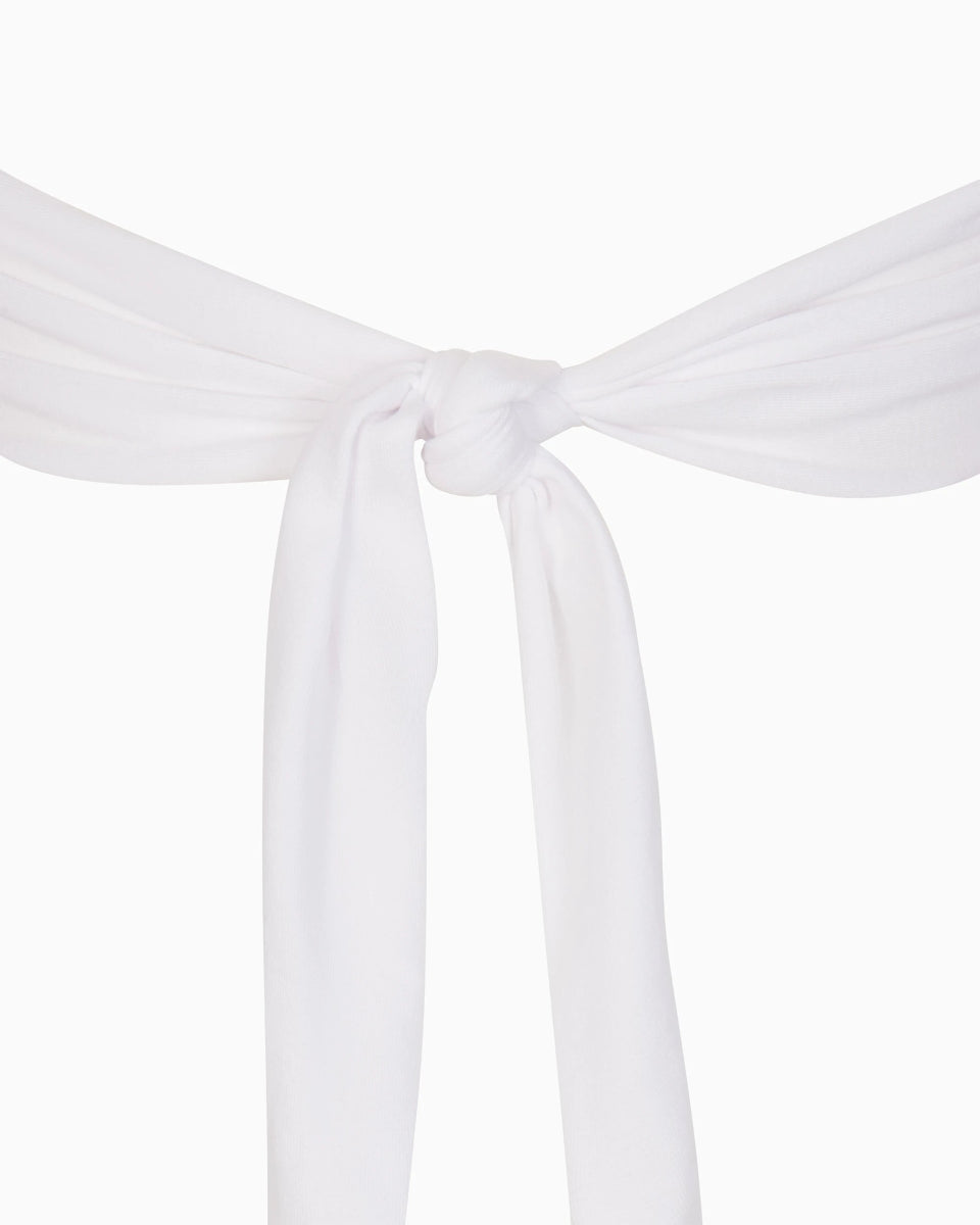 Long Sleeve Wrap Top | White