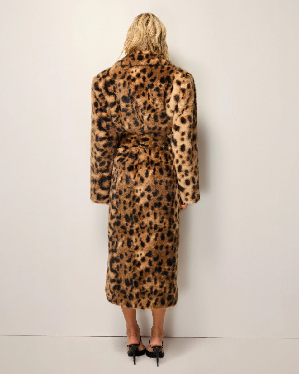 Signature Faux Fur Coat | Leopard