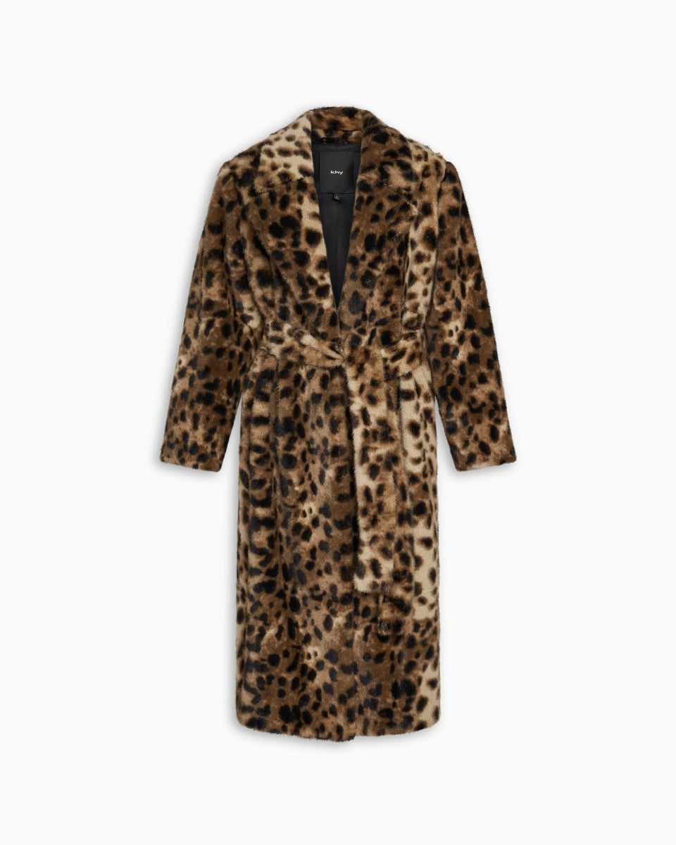 Signature Faux Fur Coat | Leopard