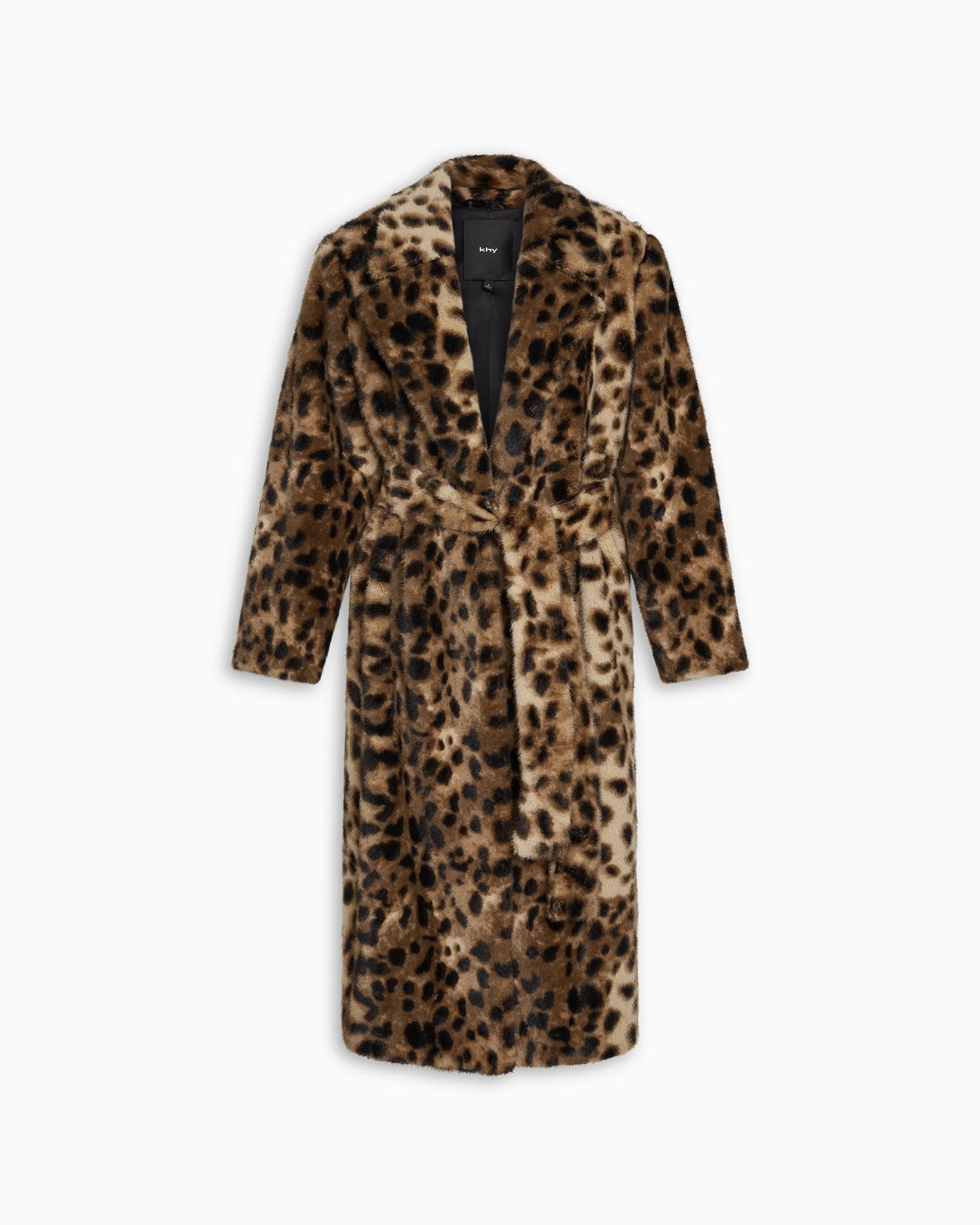 Leopard Print Faux Fur Coat Stretch | Khy