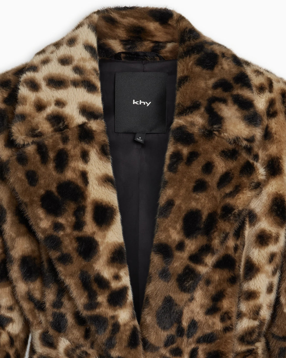 Signature Faux Fur Coat | Leopard