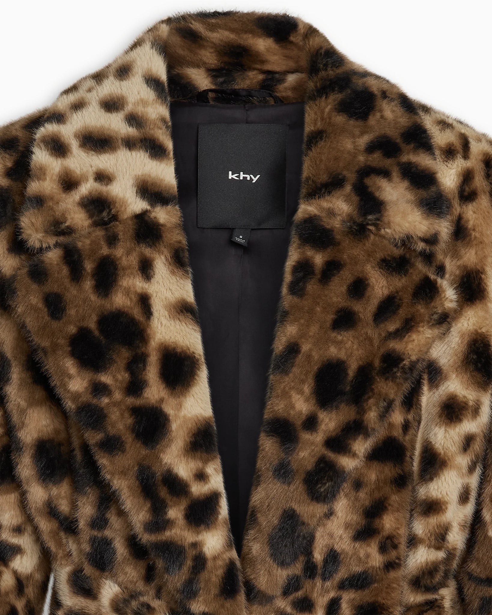 Leopard Print Faux Fur Coat Stretch | Khy
