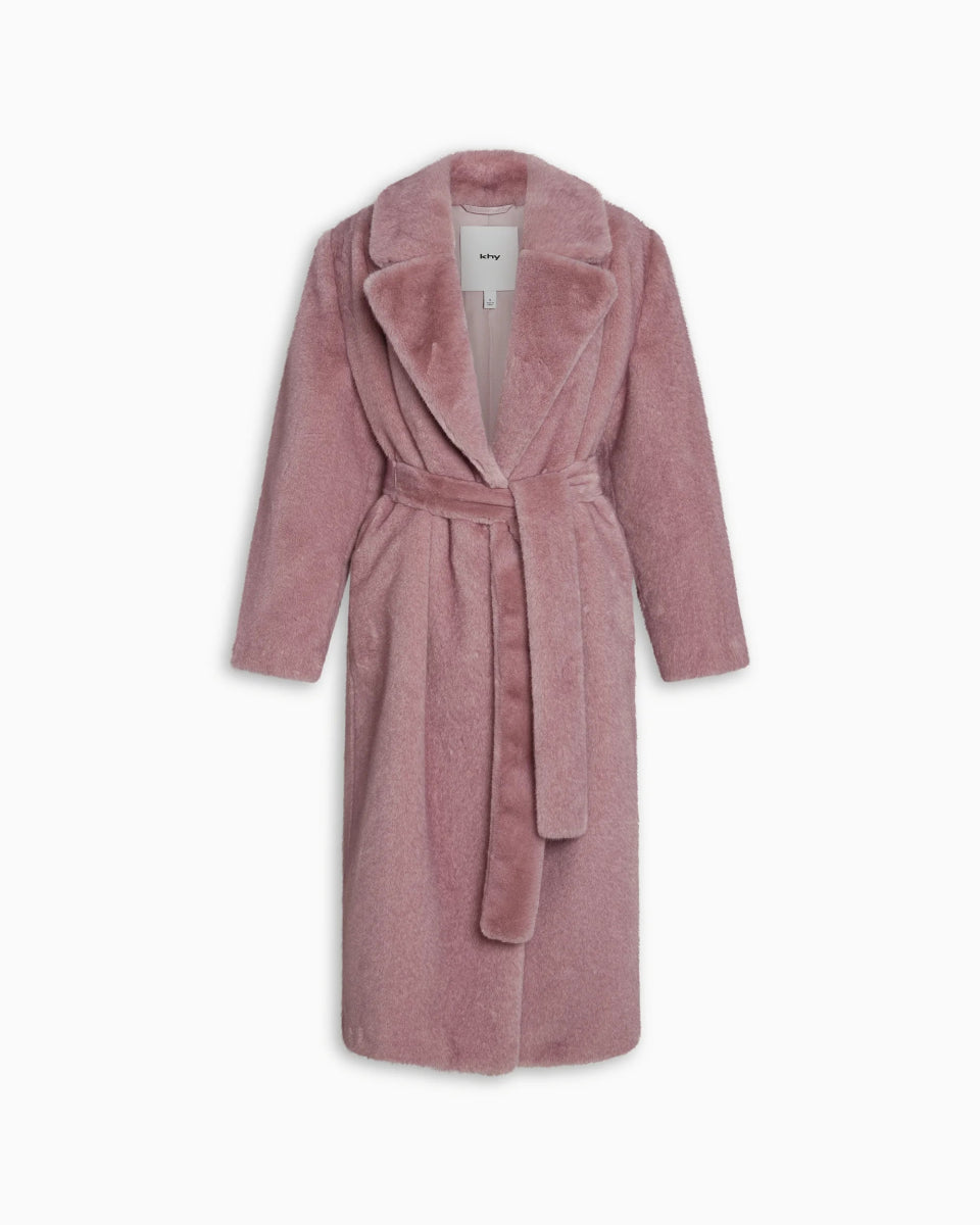 Signature Faux Fur Coat | Powder Pink