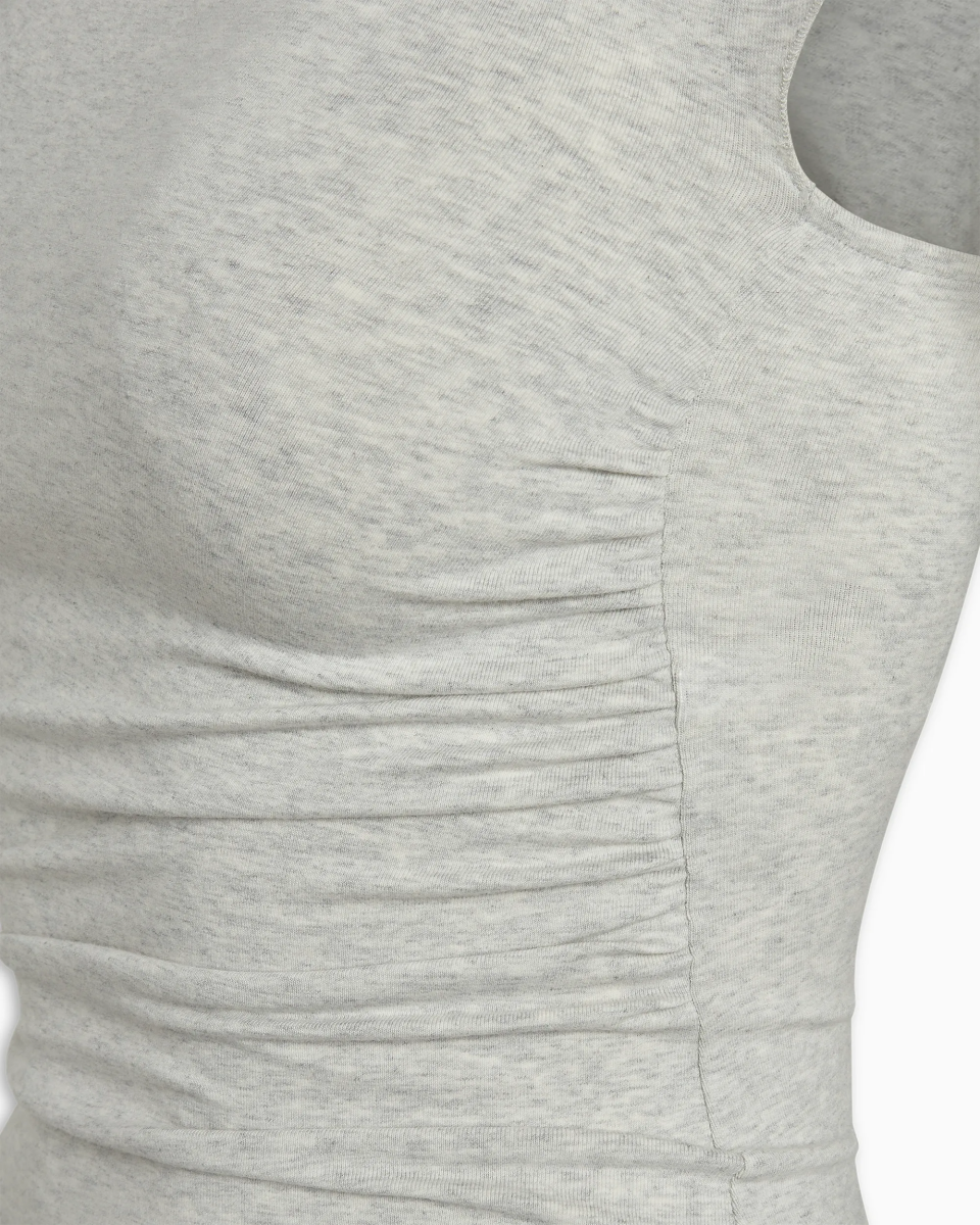 Off The Shoulder Twisted Catsuit | Heather Grey