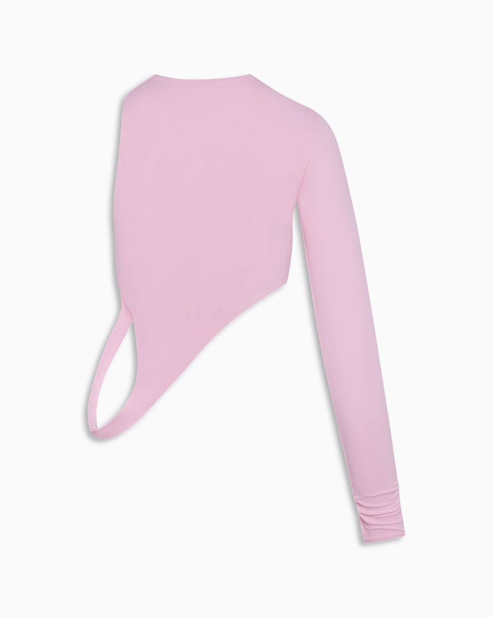 One Sleeve Versatile Top | Powder Pink