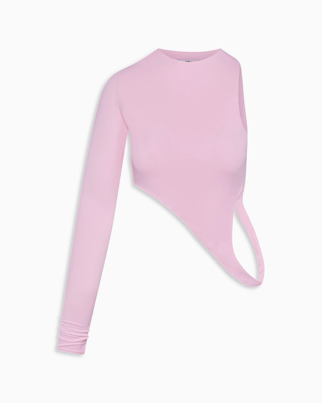 One Sleeve Versatile Top | Powder Pink