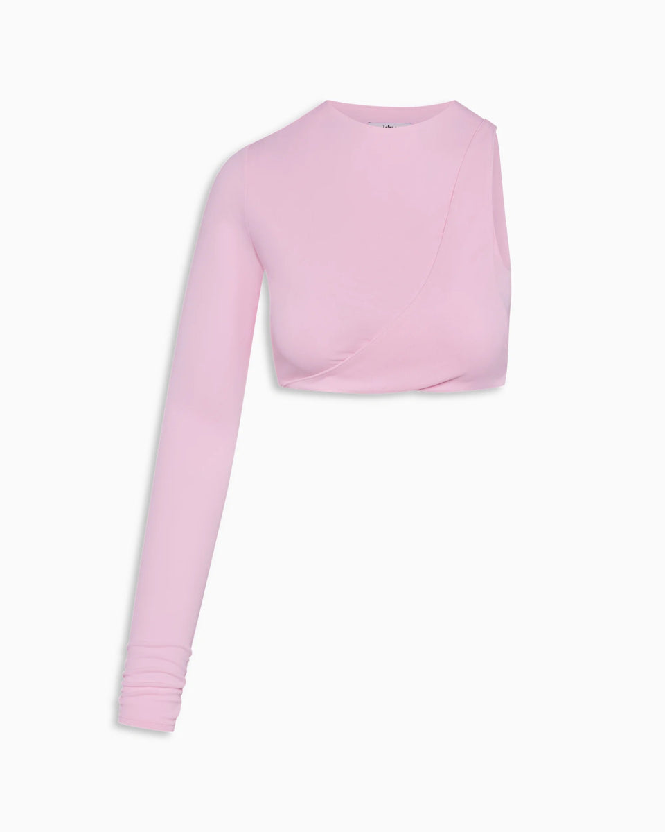 One Sleeve Versatile Top | Powder Pink