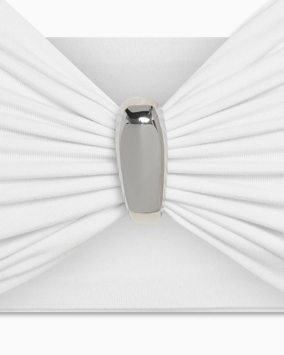 Pierced Bandeau | White