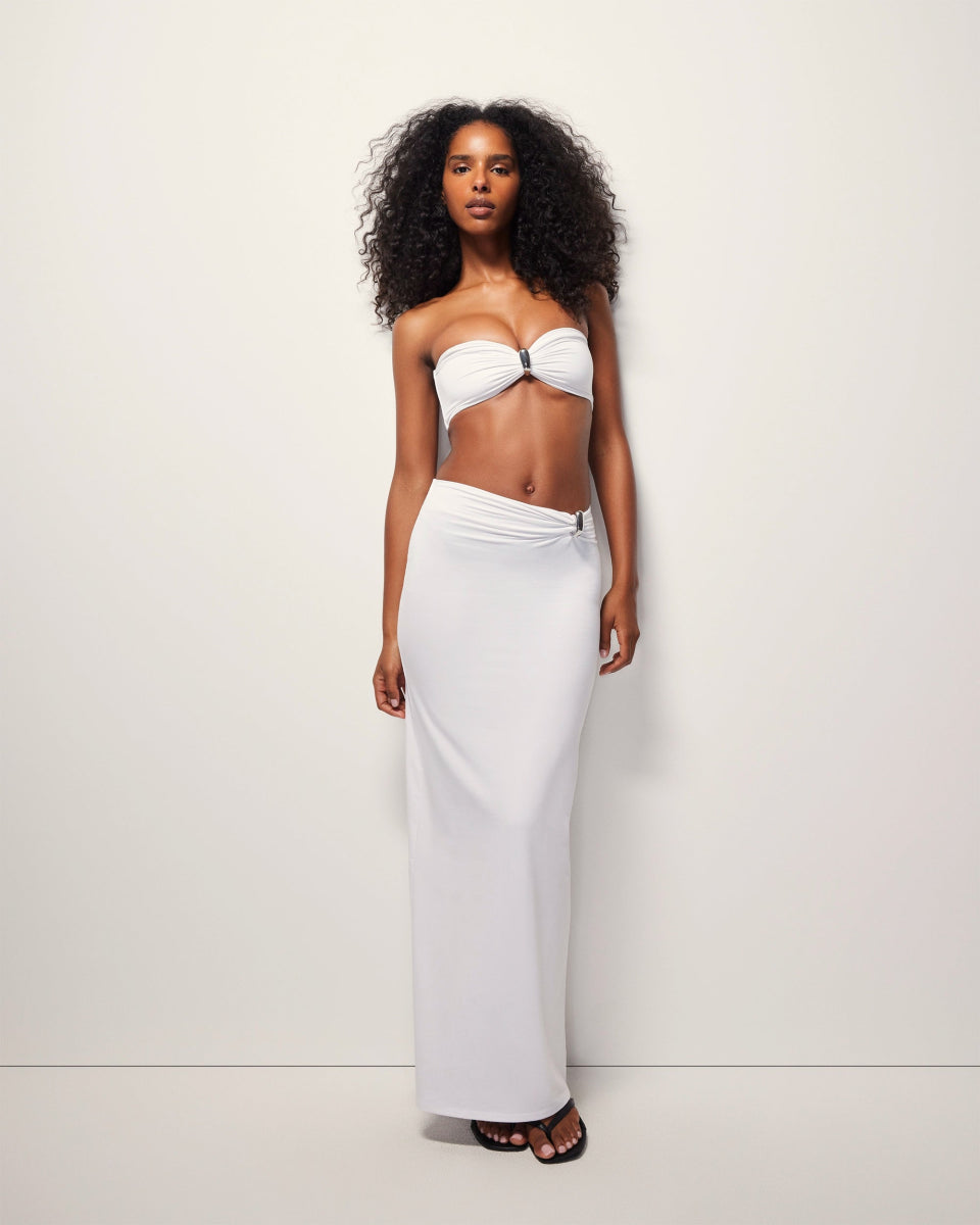 Pierced Bandeau | White