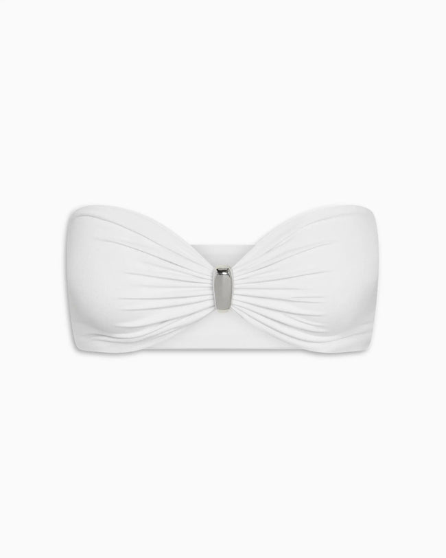Pierced Bandeau | White