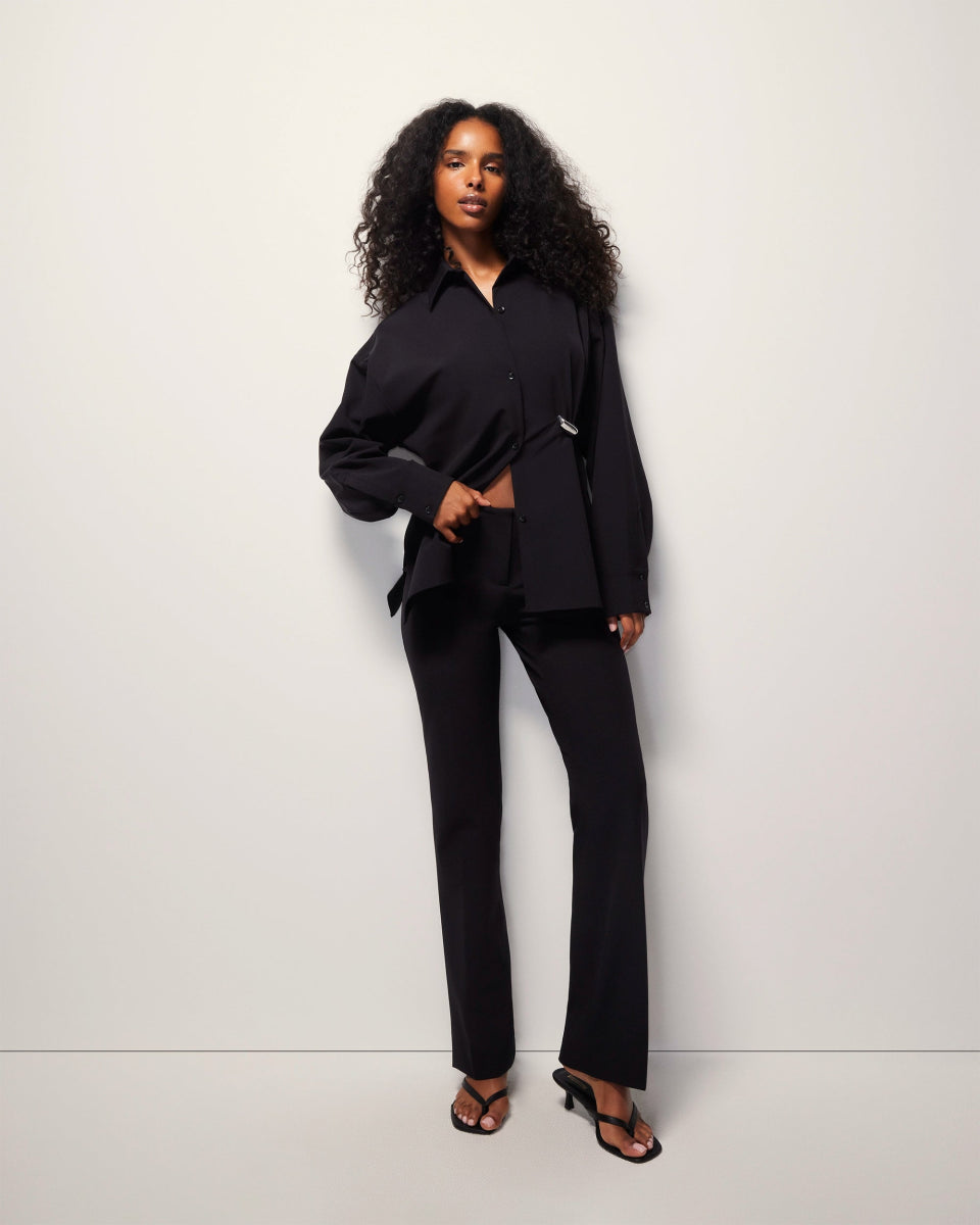 Pierced Button Down | Black