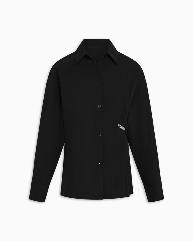 Pierced Button Down | Black