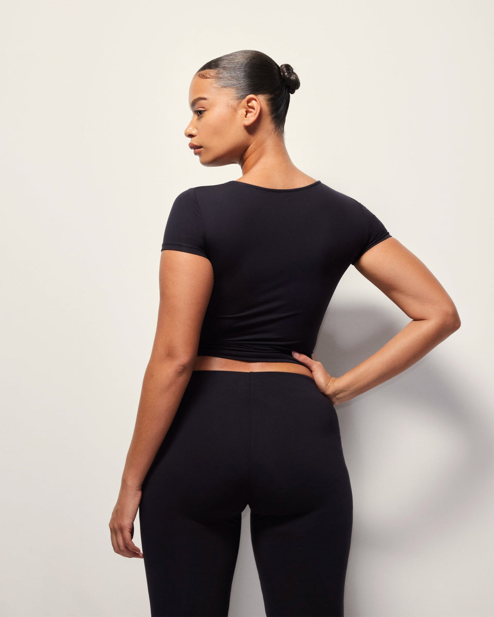 Pierced Cinch Pant | Black