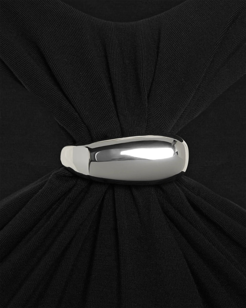 Pierced Halter Bodysuit | Black