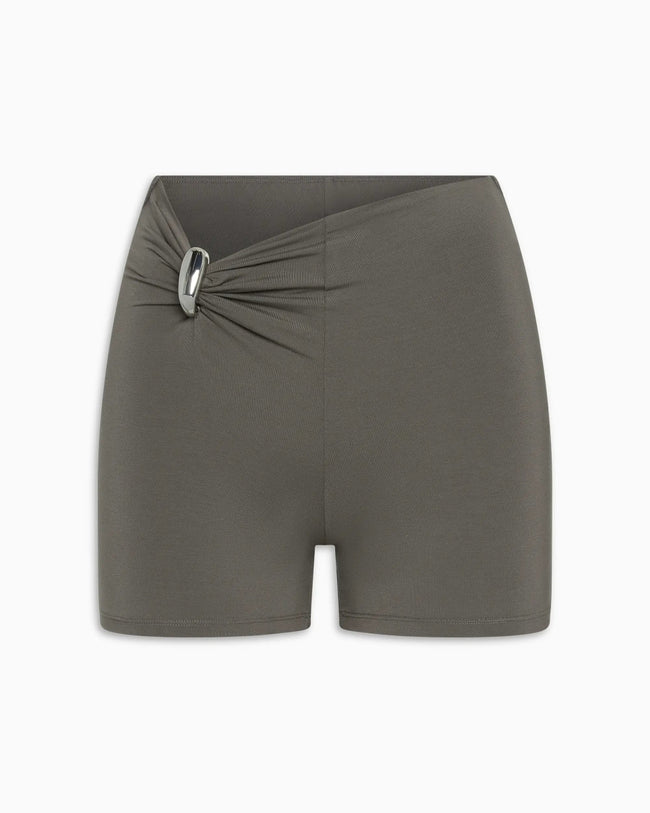 Pierced Mini Short | Slate