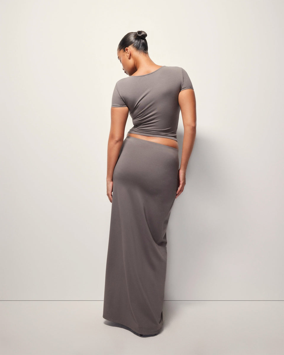 Pierced Short Sleeve Top | Slate