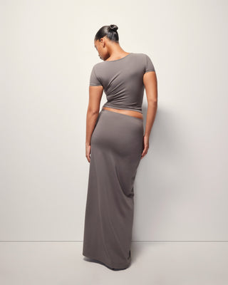 Pierced Short Sleeve Top | Slate