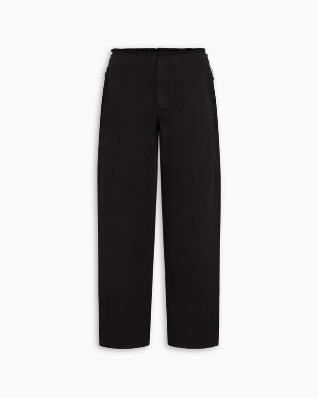 Raw Edge Canvas Pant | Washed Black