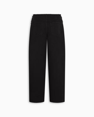 Raw Edge Canvas Pant | Washed Black