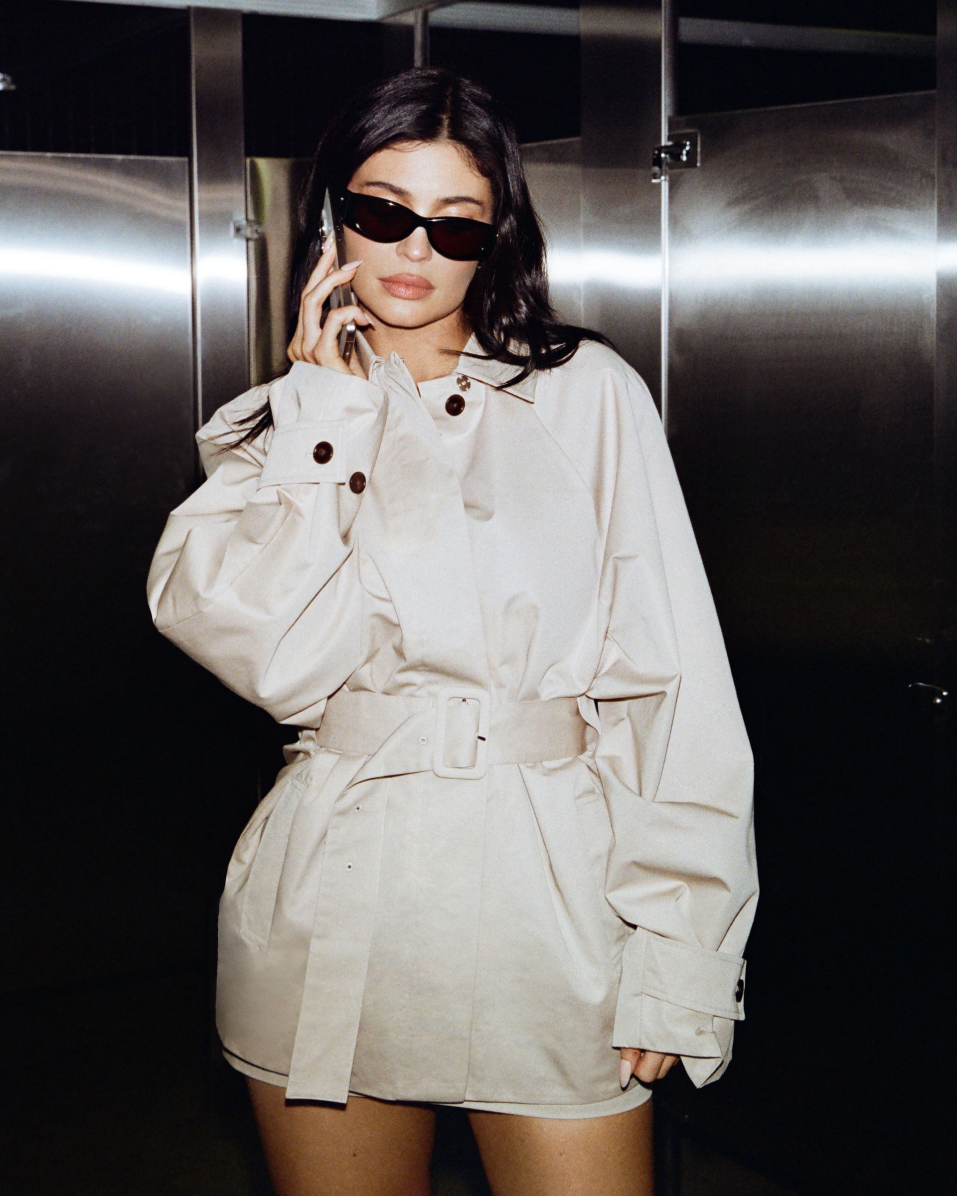 Taupe Short Trench Coat Outerwear Fitted | Khy