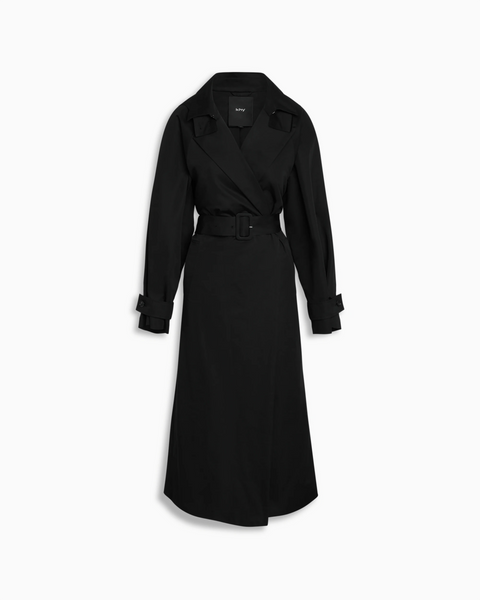 4WAY SHEER DOCKING TRENCH(BLK×KHA) relaxed-trench-coat-black-coat