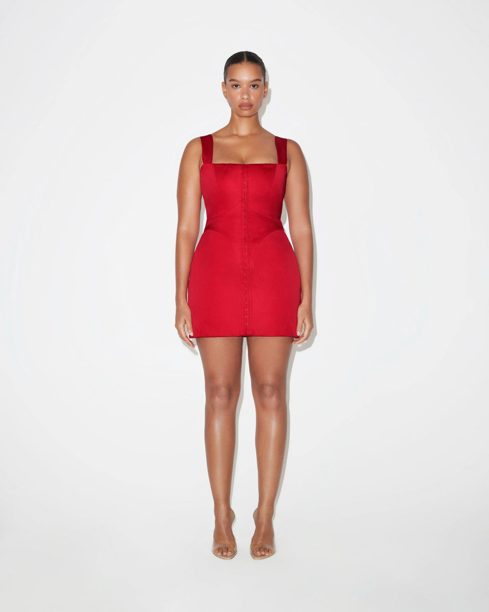 Satin Corset Mini Dress | Ruby