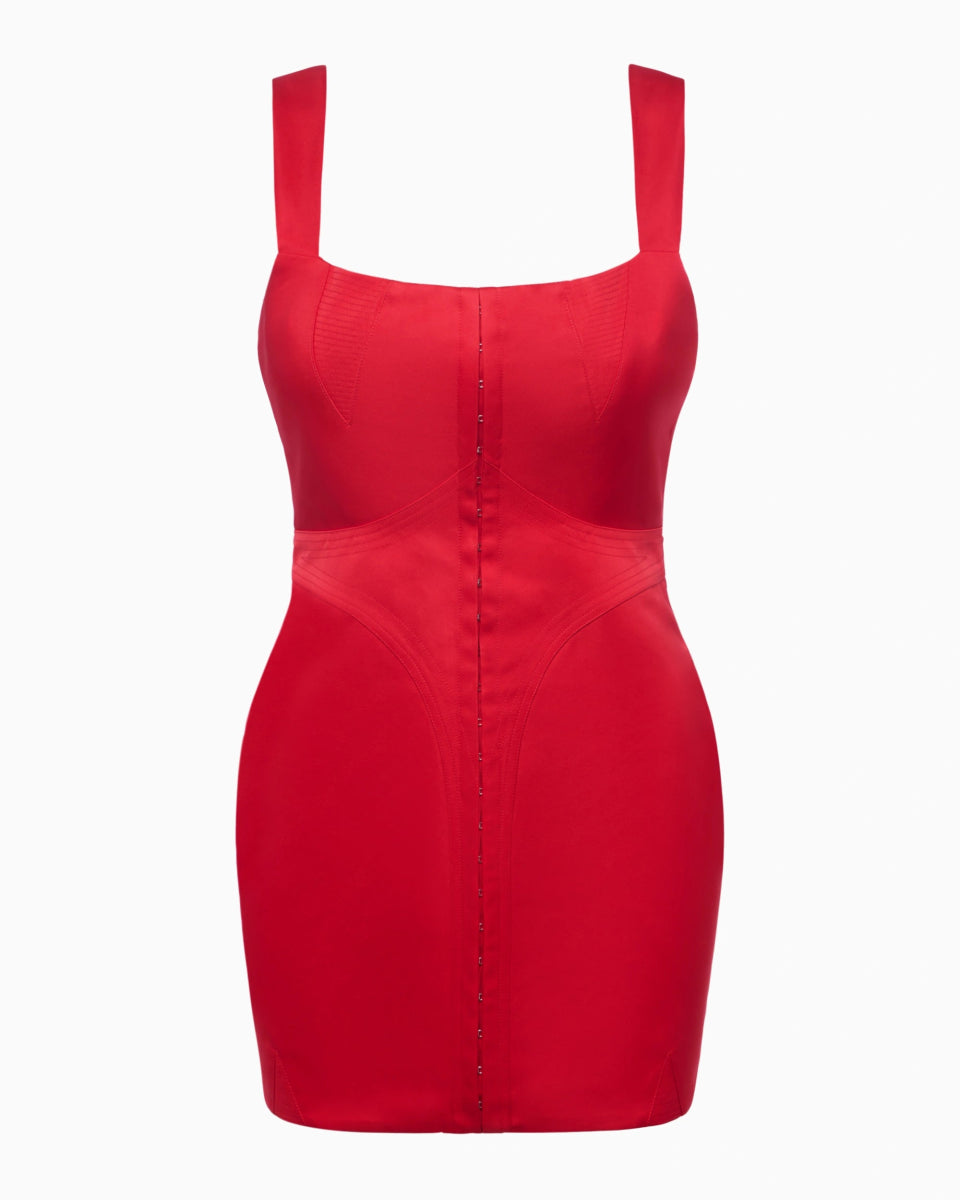 Satin Corset Mini Dress | Ruby