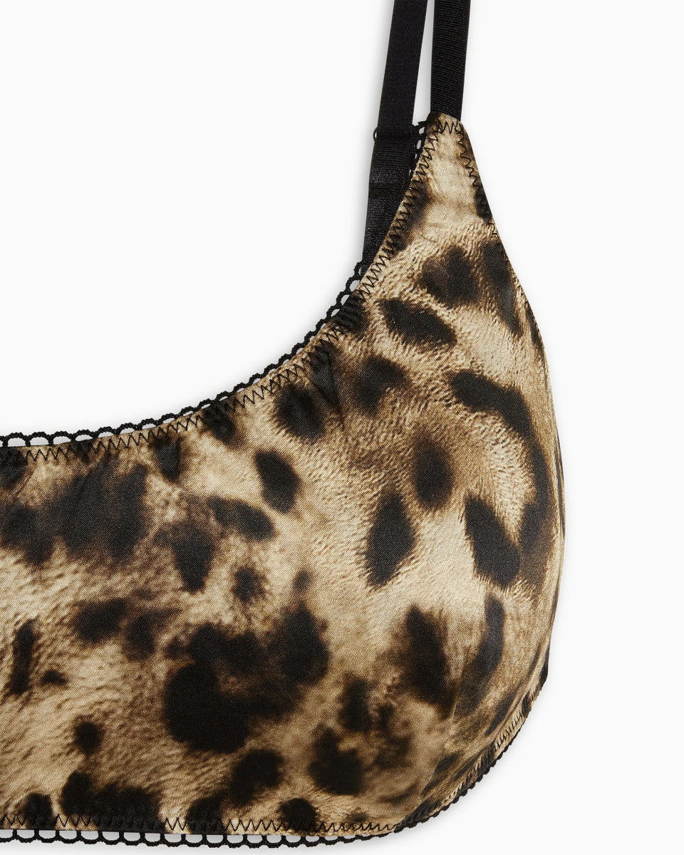 Silk Bralette | Leopard