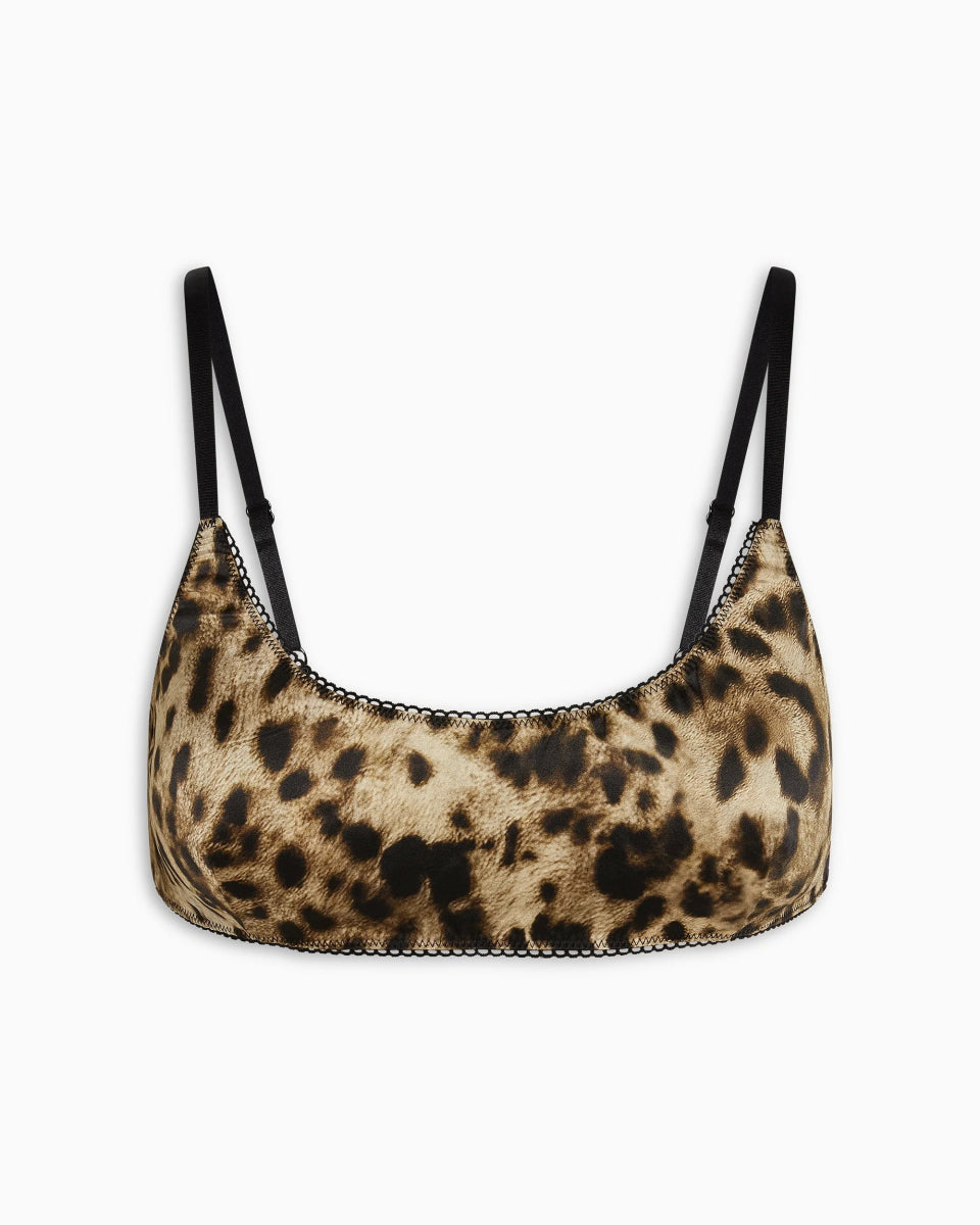 Silk Bralette | Leopard