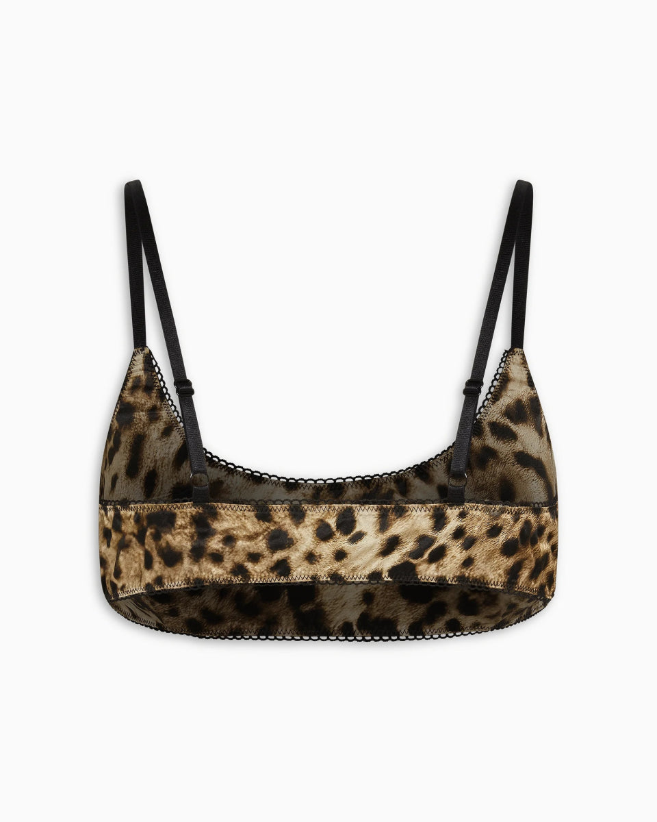 Silk Bralette | Leopard
