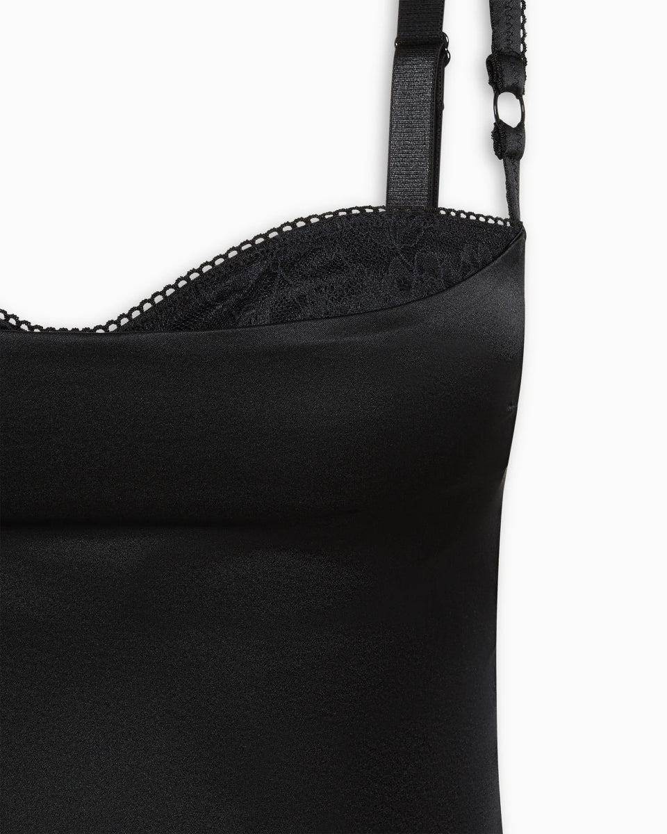 Silk Bustier Top | Black