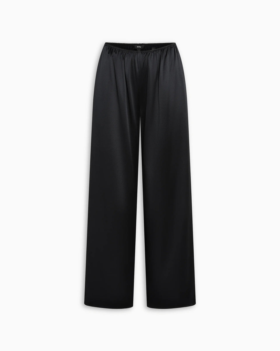 Silk Low Rise Pant | Black