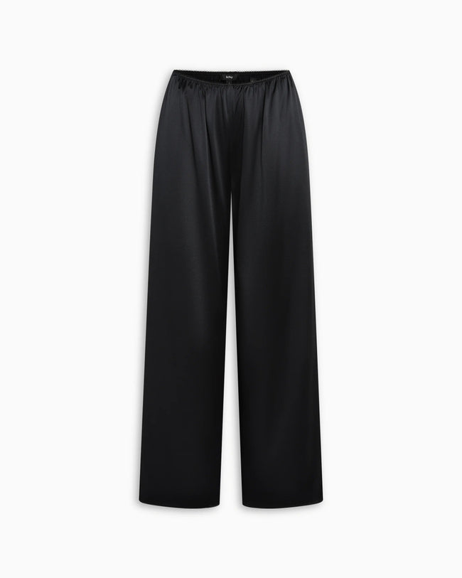 Silk Low Rise Pant | Black