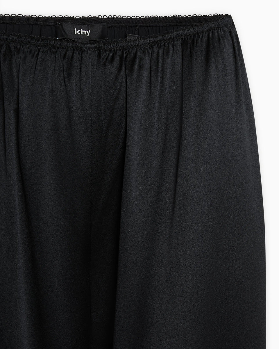 Silk Low Rise Pant | Black