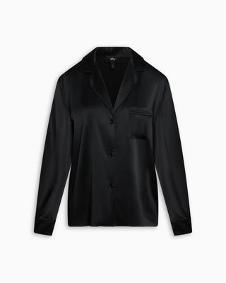 Silk Pajama Shirt | Black